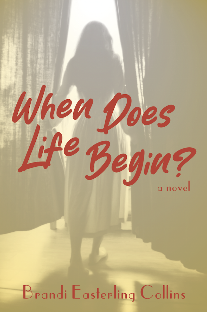 Bookcover image of woman on stage with text: When Does Life Begin?
